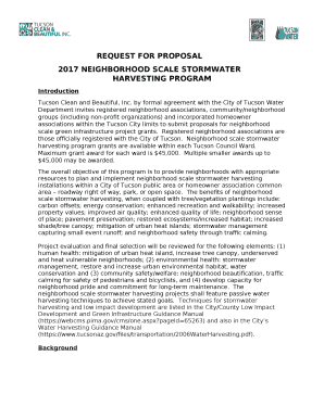 By formal agreement with the City of Tucson Water Department invites registered neighborhood associations, community/neighborhood groups (including non-profit organizations) and incorporated homeowner associations within the Tucson City