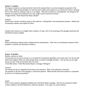 Syntax 1 Consider: