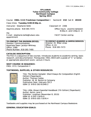 Course:ENGL 1113 Freshman Composition ISection#:210Call #:20320