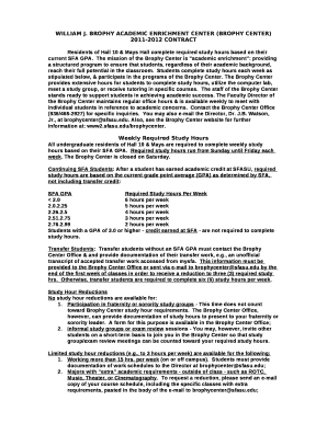 Residents of Hall 10 & Mays Hall complete required study hours based on their current SFA GPA