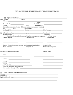 Date of Birth: Social Security #: