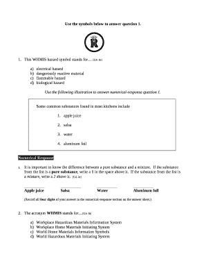 Use the symbols below to answer question 1