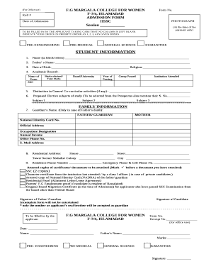 Margalla College F 7 4 Islamabad Admissions 2019 Doc Template