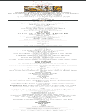 Thanksgiving menu social - foodwerx
