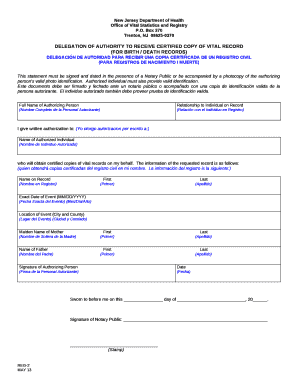 (FOR BIRTH / DEATH RECORDS)