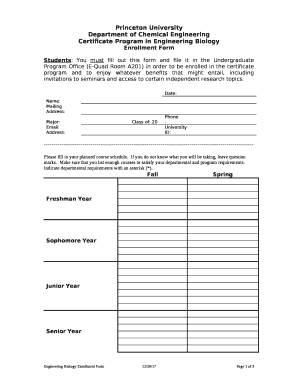 Certificate Program in Engineering Biology
