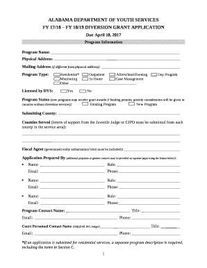 ALABAMA DEPARTMENT OF YOUTH SERVICES