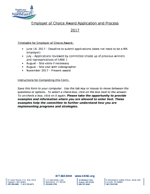 Employer of Choice Award Application and Process