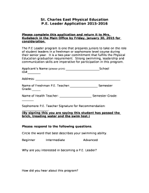 Charles East Physical Education