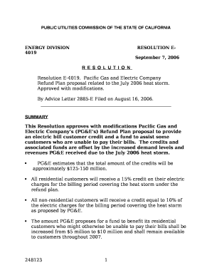 ENERGY DIVISIONRESOLUTION E-4019
