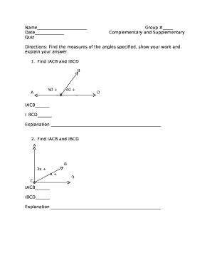 DateComplementary and Supplementary Quiz
