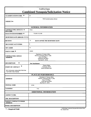 This is a combined synopsis/solicitation for a commercial supply and/or service prepared in accordance with the format in FAR Subpart 12