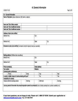 A1 General Information