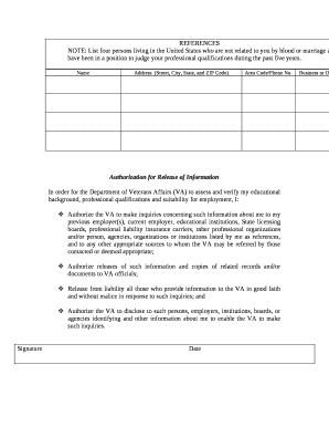 NOTE: List four persons living in the United States who are not related to you by blood or marriage and who have been in a position to judge your professional qualifications during the past five years