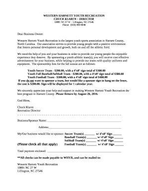 WESTERN HARNETT YOUTH RECREATION