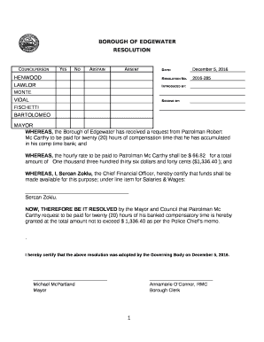 WHEREAS, the Borough of Edgewater has received a request from Patrolman Robert