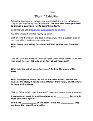 Follow the directions to navigate your way through the online exhibition of Dig It