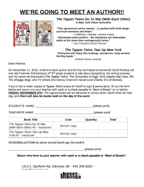 WERE GOING TO MEET AN AUTHOR