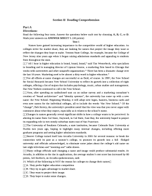 Section IIReading Comprehension