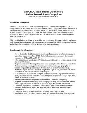 Student Research Paper Competition