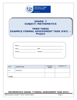 grade 7 maths assignment