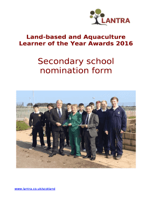 Land-based and Aquaculture Learner of the Year Awards 2016