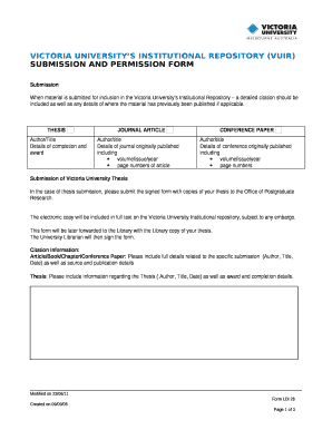 VICTORIA UNIVERSITYS INSTITUTIONAL REPOSITORY (VUIR)