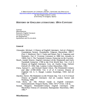 History of English literature: 19th Century