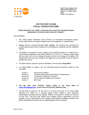 PROCUREMENT OF FAMILY HYGIENE KITS FOR THE HUMANITARIAN RESPONSE TO SYRIAN REFUGEES IN TURKEY