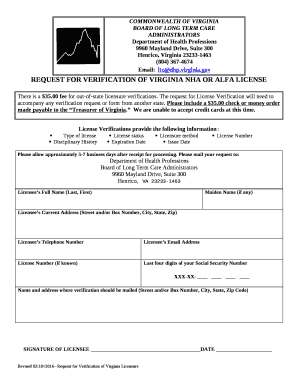 Virginia Board of Nursing Forms and Applications