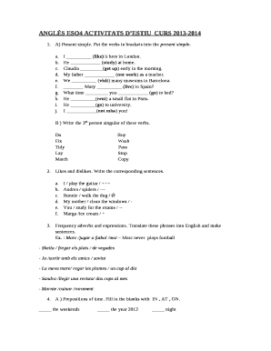 A) Present simple template