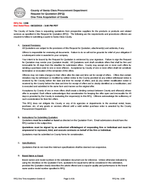 RFQ No: 1198