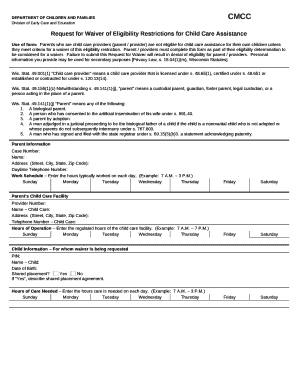 DEPARTMENT OF CHILDREN AND FAMILIESCMCC