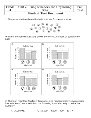 Unit 2: Using Numbers and Organizing Data