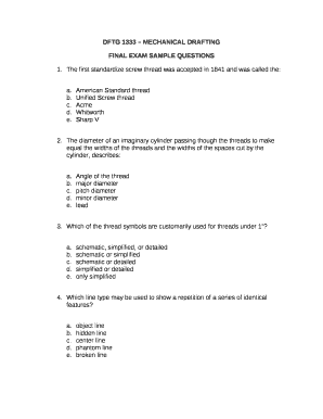 DFTG 1333 MECHANICAL DRAFTING