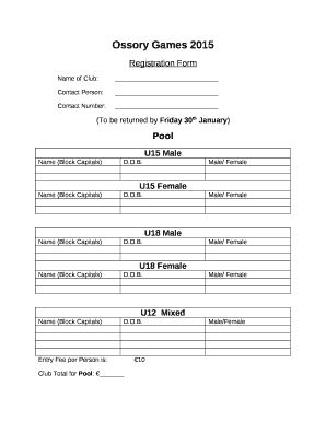 (To be returned by Friday 30th January)