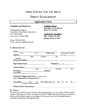 University of Iowa Dance Department