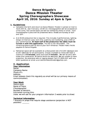Spring Choreographers Showcase