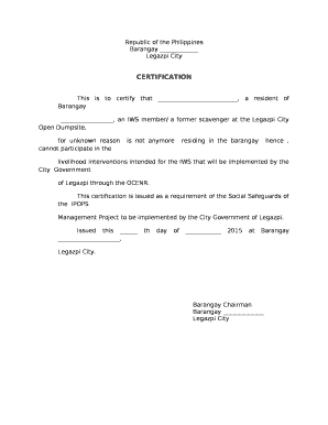 Certification and affidavit of quitclaim