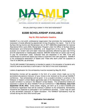 $1500 SCHOLARSHIP AVAILABLE