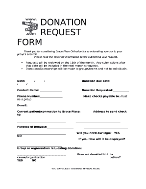 DONATION REQUEST Doc Template | pdfFiller