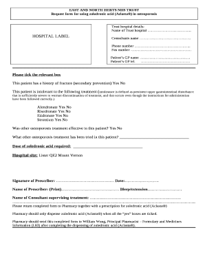 EAST AND NORTH HERTS NHS TRUST Doc Template | pdfFiller