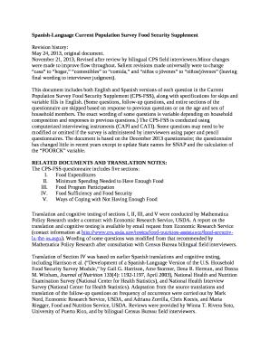 Spanish-Language Current Population Survey Food Security Supplement