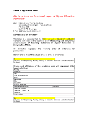 educational institute letterhead format