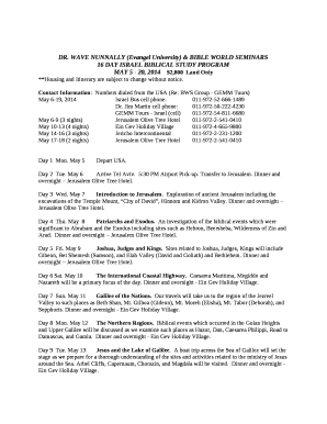WAVE NUNNALLY (Evangel University) & BIBLE WORLD SEMINARS
