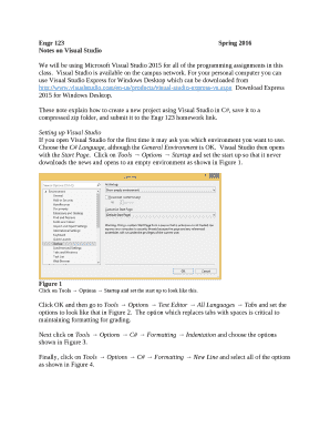 Notes on Visual Studio