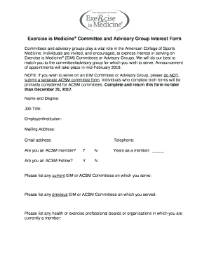 Committees and advisory groups play a vital role in the American College of Sports Medicine
