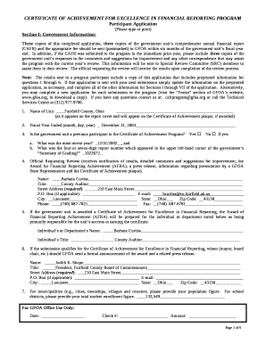 Section I: Government Information: