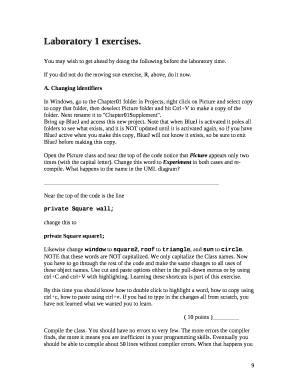 Laboratory 1 exercises