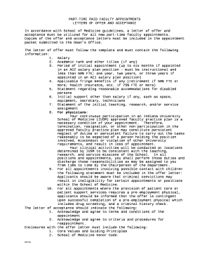 PART-TIME PAID FACULTY APPOINTMENTS